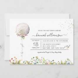 Det är en tjej Balloon | Inbjudan till babyvisning