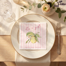 Det är en tjej citron baby shower