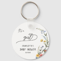 Det är en tjej! Färgglatt vildblomma baby shower