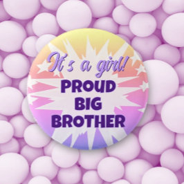 Det är en tjej! Knappen Proud Big Brother Knapp