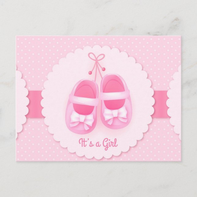 Det Är En Tjej Meddelande Vykort (Framsida)