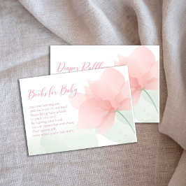 Det är en tjej Mjuk rosa blommor Böcker för bebis Tilläggskort