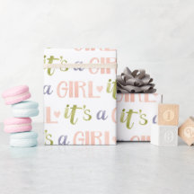 Det är en tjej Ny babypresentpapper