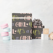 Det är en tjej Ny babypresentpapper