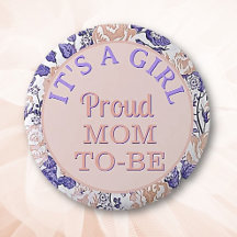Det är en tjej! Proud Mamma-to-be-knapp