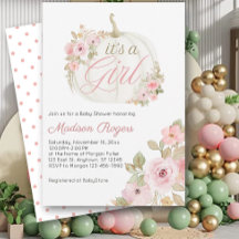 Det är en tjej - Pumpkin Rose Baby Shower