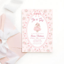 Det är en tjej Rosa kanin flicka baby shower