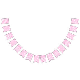 Det är en tjej! | Rosa Rand & Hearter Birthday Vimplar