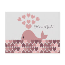 Det är en tjej! Söt rosa val