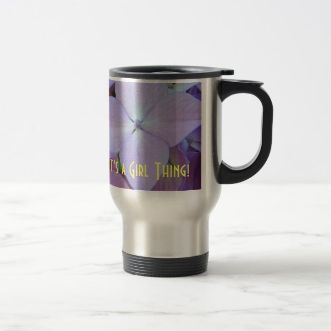 Det är en tjejgrej! Kaffe kopp Lavendel Hydrangea (Höger)