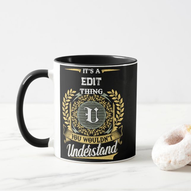 Det är en U-grej Du Inte Förstår Mugg (Med munk)