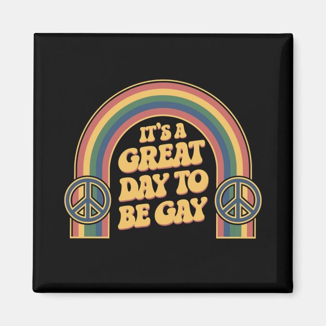 Det är en Underbar dag att vara HBT-Pridets månads Magnet (Framsidan)