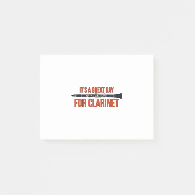 Det är en Underbar dag för Clarinet Post-it Block (Framsida)