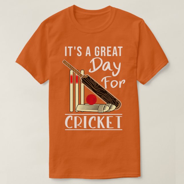 Det är en underbar dag för kricketroliga cricketci t shirt (Design framsida)