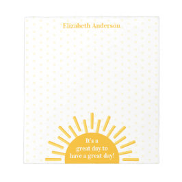 Det är en Underbar dagars Positivitetsoffert Namn Anteckningsblock