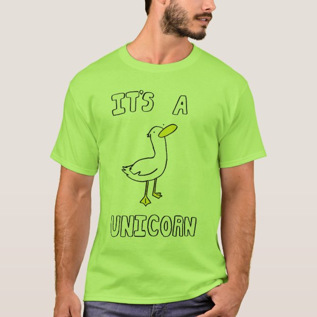 Det är en Unicorn Tee Shirt (Framsida)