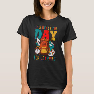 Det är en vacker dag att lära retro lärare studera t shirt