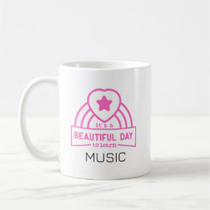 Det Är En Vacker Dag Att Lära Sig MUSIK Lärare Kaffemugg