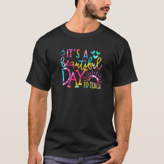 Det är en vacker dag att lära skollärare tillbaka t shirt