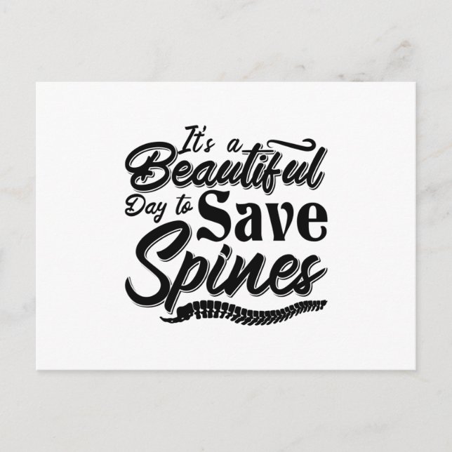 Det är en vacker dag Chiropraktic Chiropractor Vykort (Framsida)