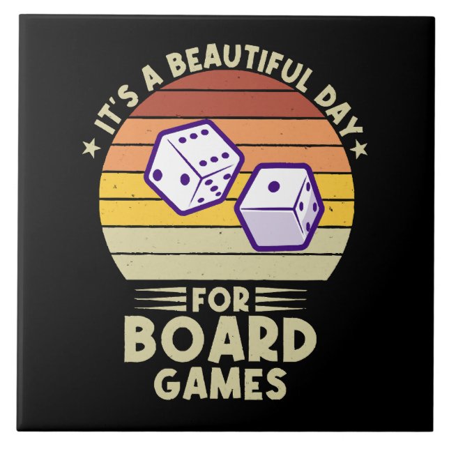 Det Är En Vacker Dag För Brädspel rolig spelare Kakelplatta (Framsidan)