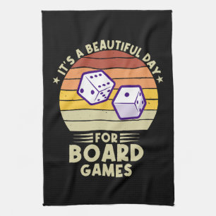 Det är en vacker dag för spel på tavlor, roliga sp kökshandduk