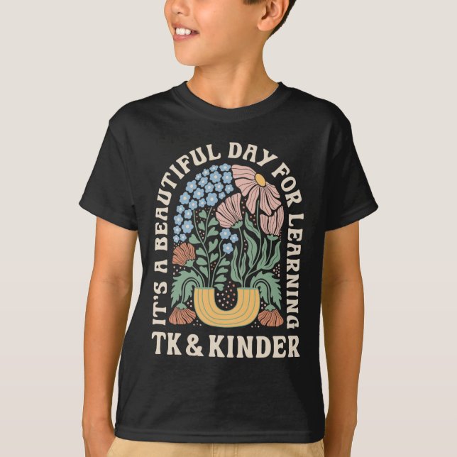 Det Är En Vacker Dag För Tk Lärande Kinder Lärare T Shirt (Framsida)