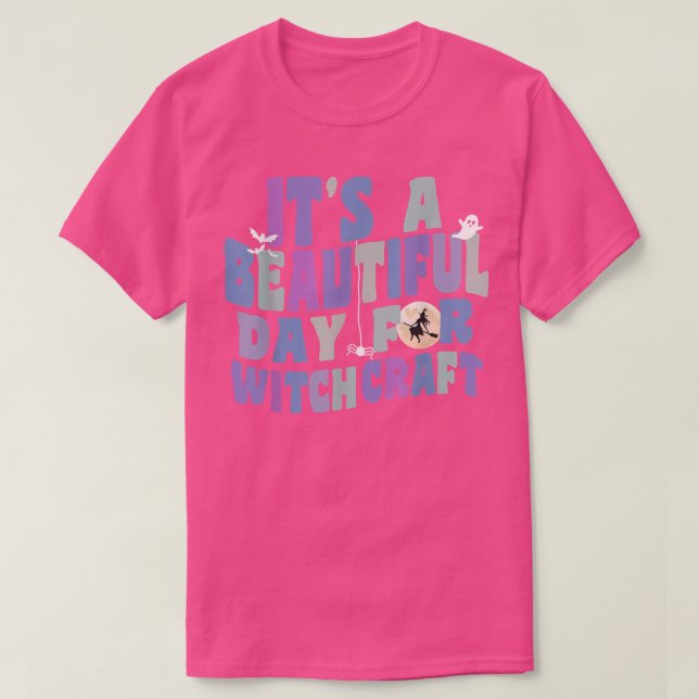 Det är en vacker dag för "Witchcraft Retro Witch A T Shirt (Design framsida)