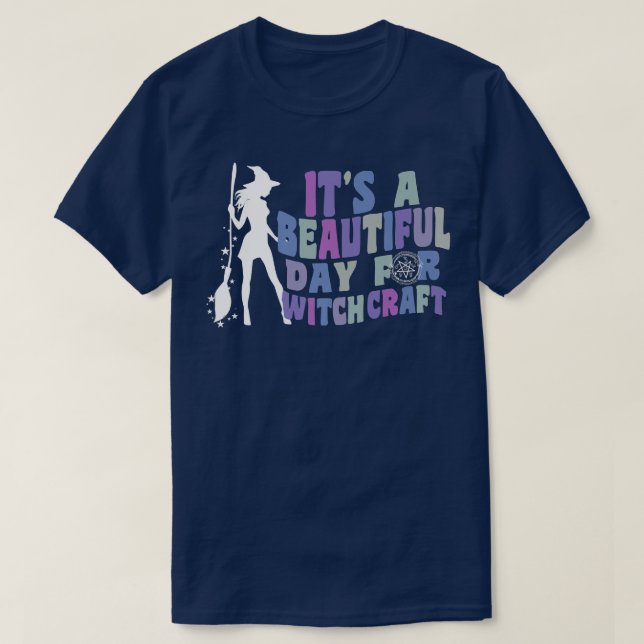 Det är en vacker dag för "Witchcraft Retro Witch A T Shirt (Design framsida)
