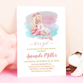 Det är en vacker flicka Ballerina Baby Shower Inbjudningar