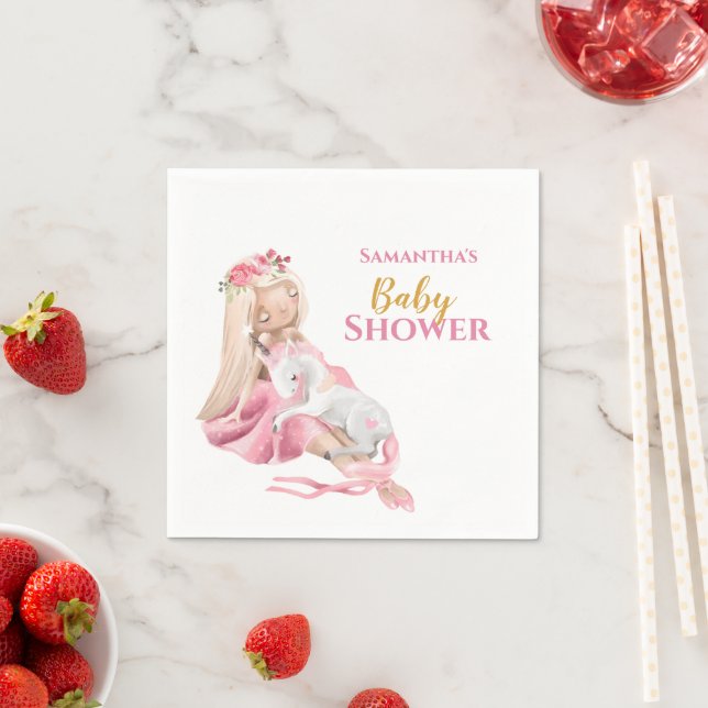 Det är en vacker flicka Ballerina Baby Shower Pappersservett (Insitu)