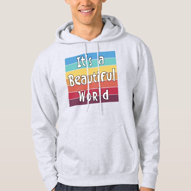 Det är en vacker värld    hoodie (Framsida)