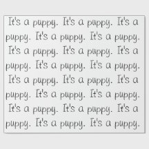 "Det är en valp." Papper radbrytning