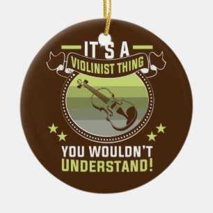 Det är en Violinist sak Violin Player Violinist Julgransprydnad Keramik