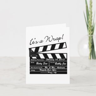 Det är en Wrap - Filmbröllop tack Kort