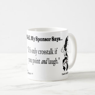 Det är endast crosstalken, om du pekar och laugh. kaffemugg