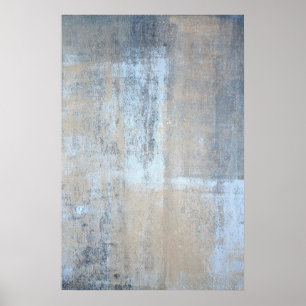 "Det är enkelt" Grått- och Beige Abstrakt Art Poster