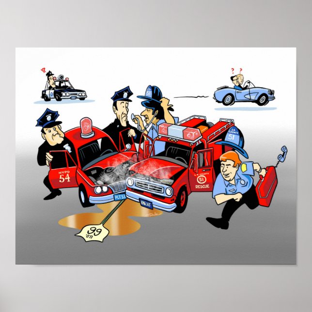 Det är ett Akut! Var är du? Poster (Framsidan)