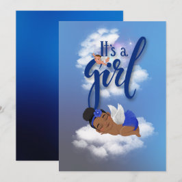 Det är ett baby-utropstkort för flicka meddelande