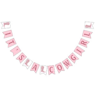Det är ett baner för Cowgirllandbaby shower Vimplar