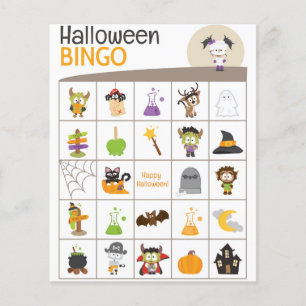 Det är ett bra Mummy Girl Halloween BINGO Board!
