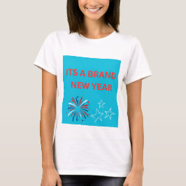 Det är ett brand new year fyrverkerier Dam Vit T-S T Shirt