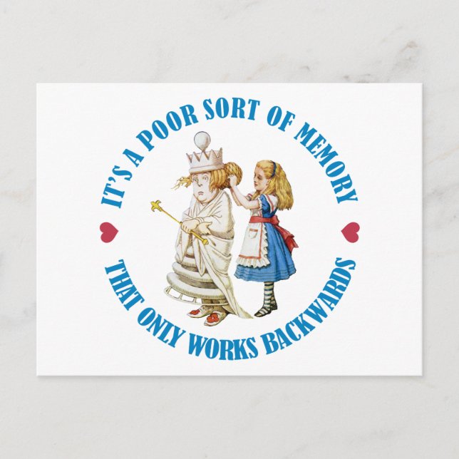 DET ÄR ETT DÅLIGT SLAG AV MINNE SOM FUNKAR BAKLÄNG VYKORT (Framsida)