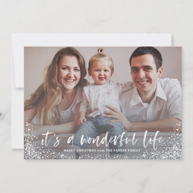 Det är ett fantastiskt julfotoport julkort (Framsida)