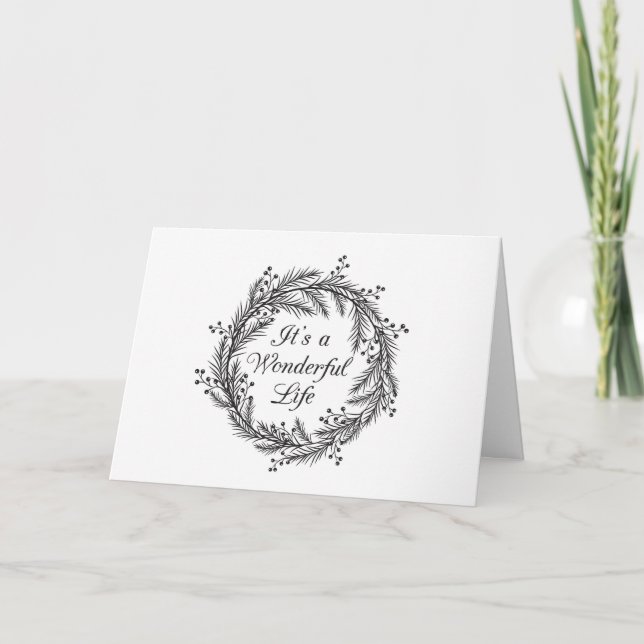 Det är ett fantastiskt liv - julhälsningskort helgkort (Framsida)