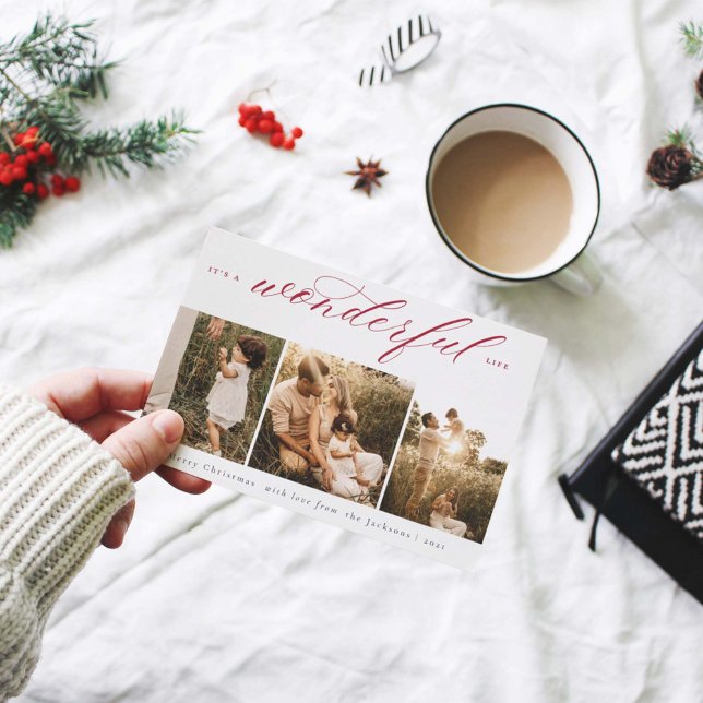 Det är ett fantastiskt livstidsfoto-Helgdag Julkort (Skapare uppladdad)