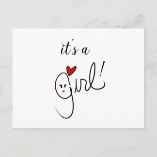 Det är ett flicka postkort meddelande vykort