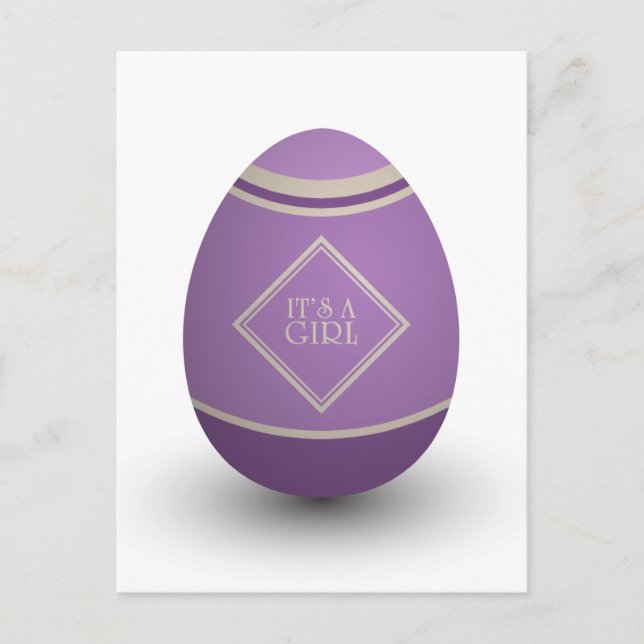 det är ett flickstorkägg meddelande vykort (Framsida)