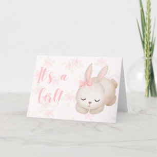 Det är ett Grattis-kort från Flicka Bunny Kort