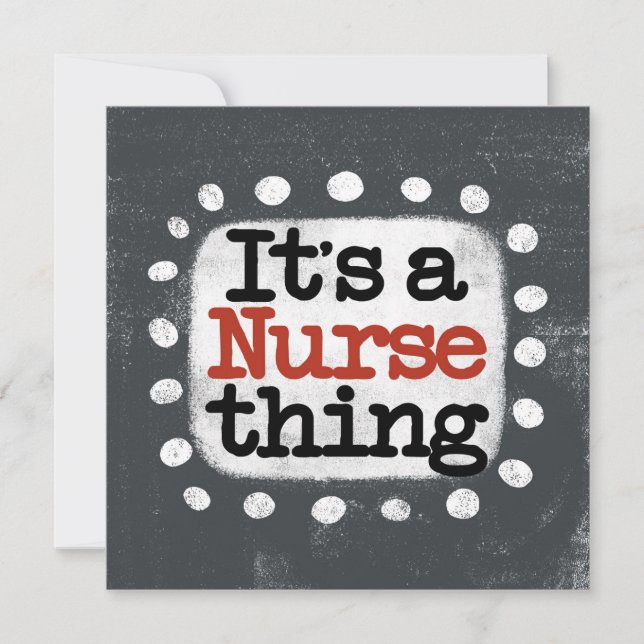 Det är ett hälsningskort för Nurse Sak Kort (Framsida)